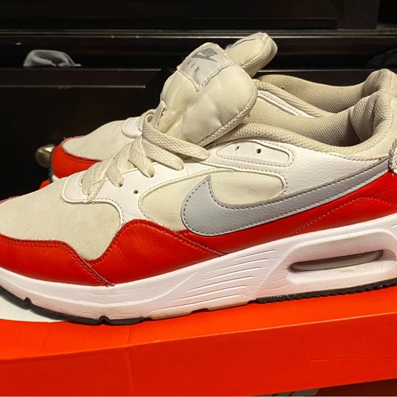 Air Max SC white university red wolf grey size 9.5 - Picture 6 of 8